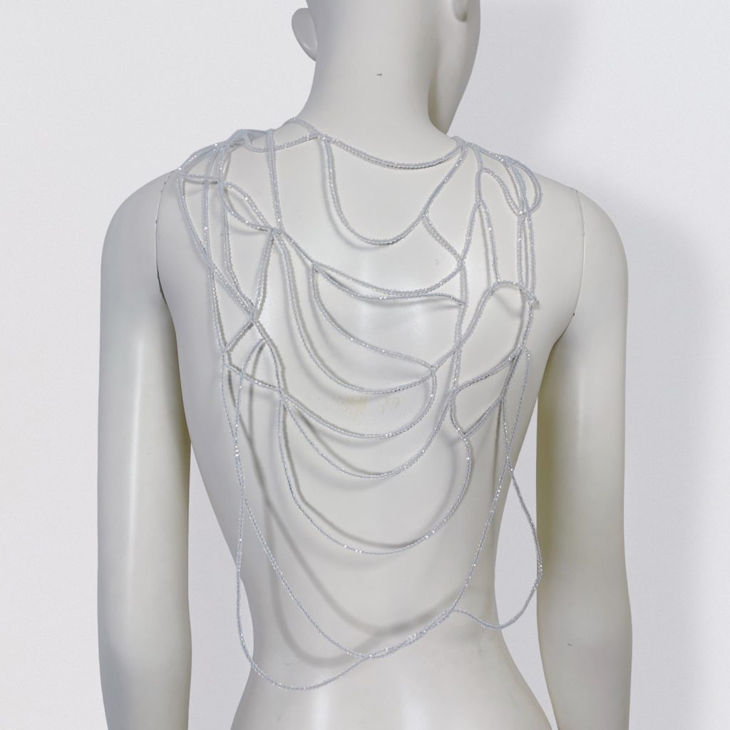 DANIEL SWAROVSKI – Crystal pearls plastron necklace