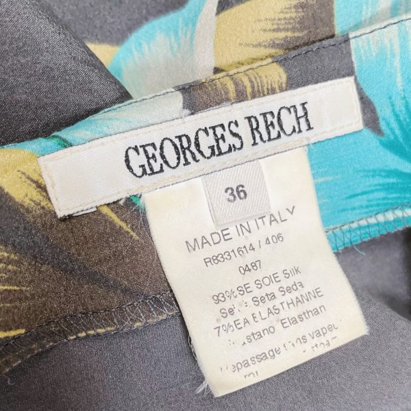 GEORGES RECH - silk dress with floral print and ruffle - Image 2