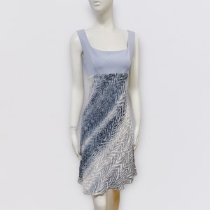 Vintage 90s EMANUEL UNGARO pale blue devore velvet dress