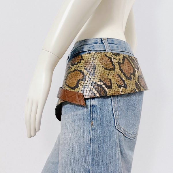 BAZAR by CHRISTIAN LACROIX - leather wide asymmetrical belt - Image 3