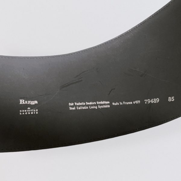 BAZAR by CHRISTIAN LACROIX - leather wide asymmetrical belt - Image 4