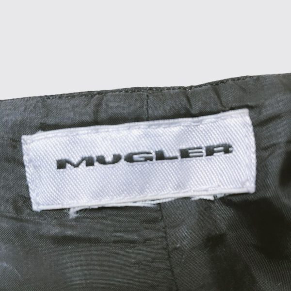 THIERRY MUGLER 00s navy blue stripes wool suit - Image 5