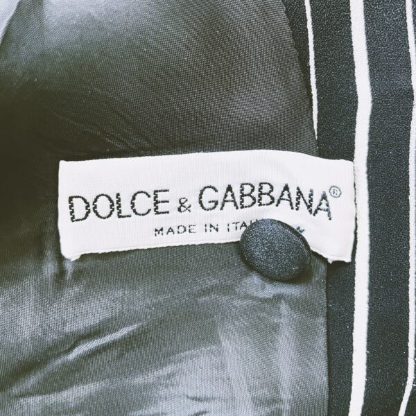DOLCE & GABANNA - Black and white striped backless vest - Image 4