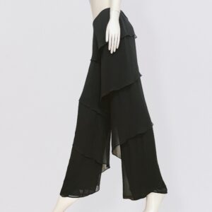 GIORGIO ARMANI - F/W 2001 black silk pants with ruffles Vintage