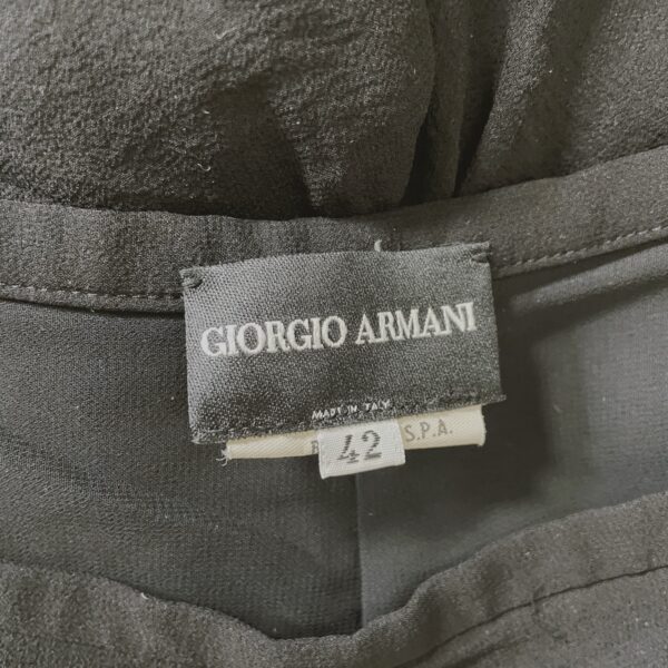 GIORGIO ARMANI - F/W 2001 black silk pants with ruffles - Image 7
