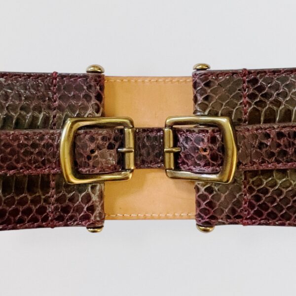 BARBARA BUI - dark purple high waist snake belt - Image 2