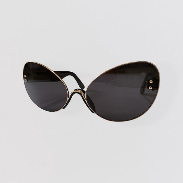 MARCO DE VINCENZO - Black & gold ultra cat-eye sunglasses - Image 3