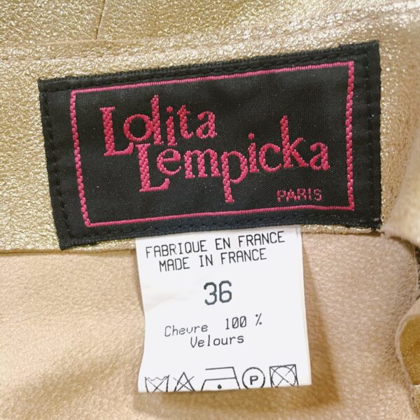 LOLITA LEMPICKA - S/S 2001 Asymmetrical gold leather midi - Image 5