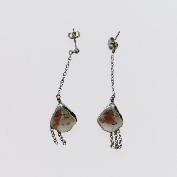 NINA RICCI - Silver metal dangling earrings - Image 3