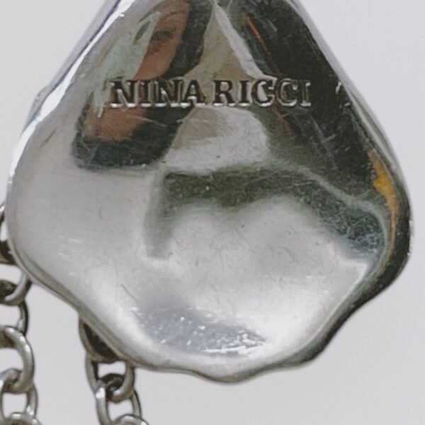 NINA RICCI - Silver metal dangling earrings - Image 4