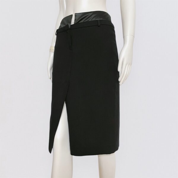 Vintage 00s LA PERLA – Wool pencil skirt with satin details