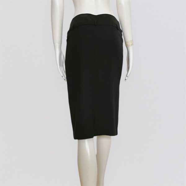 LA PERLA – Wool pencil skirt with satin details - Image 3