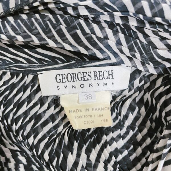 GEORGES RECH – Sleeveless pleated top with pussy bow print - Image 4