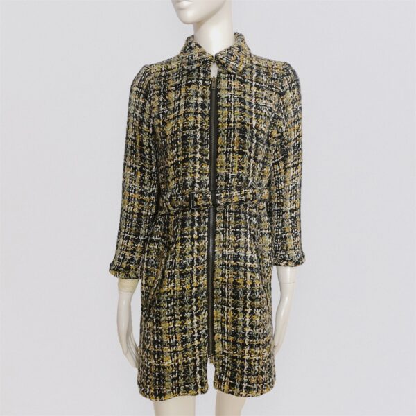 PRADA SPORT – Multicoloured Tweed Mid-Length Coat - Image 2