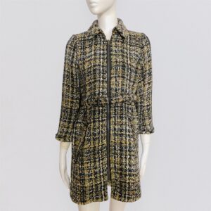 Vintage 00s PRADA SPORT – Multicoloured Tweed Mid-Length Coat