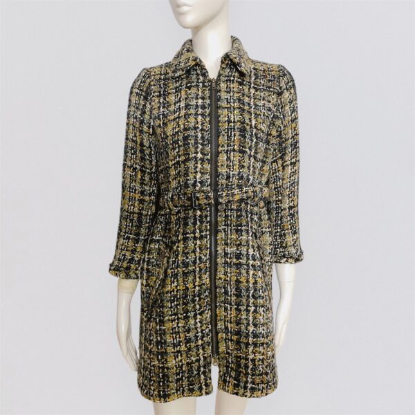 Vintage 00s PRADA SPORT – Multicoloured Tweed Mid-Length Coat