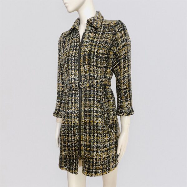 PRADA SPORT – Multicoloured Tweed Mid-Length Coat - Image 4