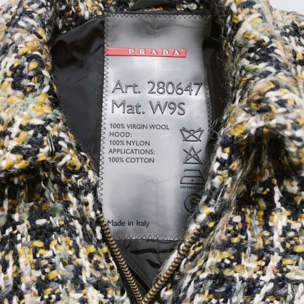PRADA SPORT – Multicoloured Tweed Mid-Length Coat - Image 5