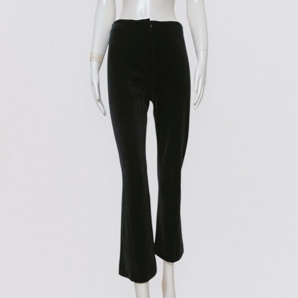 Vintage 00s Y2K SONIA RYKIEL Black velvet flared pants