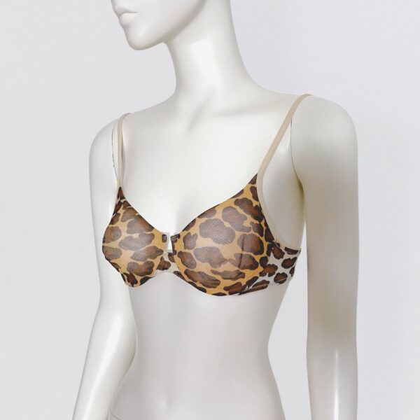 Vintage 00s Y2K La Perla – animal Giraffe print mesh bra