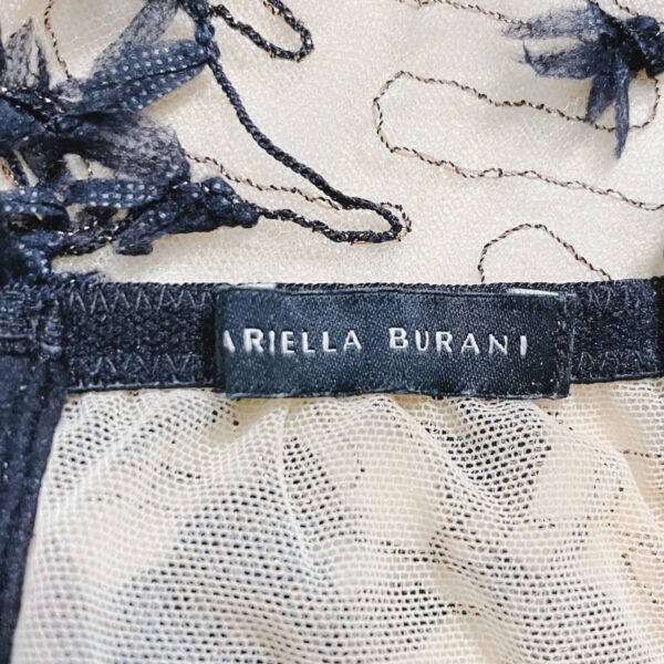 MARIELLA BURANI – Beige bustier top with abstract black embroidery - Image 4
