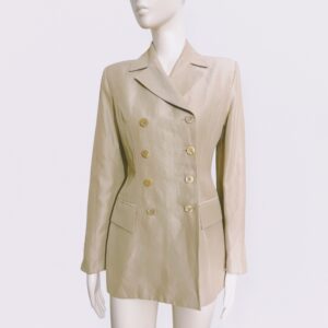 Vintage 90s PLEIN SUD Beige double-breasted blazer jacket