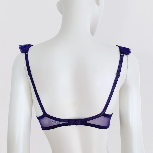 CHANTAL THOMASS - Ruffled sheer violet sheer mesh underwired bra - Image 3