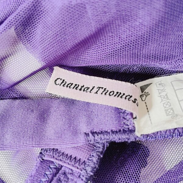 CHANTAL THOMASS - Ruffled sheer violet sheer mesh underwired bra - Image 4