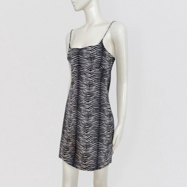CAPUCINE PUERARI – Zebra print grey slip dress - Image 2