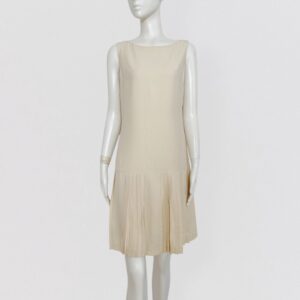 Vintage 00s BYBLOS White cream tennis style pleated dress tenniscore