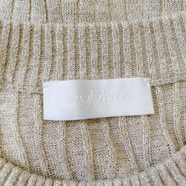BYBLOS – Gold ribbed halter knit top - Image 6