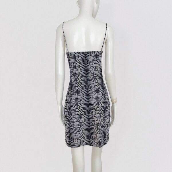 CAPUCINE PUERARI – Zebra print grey slip dress - Image 3