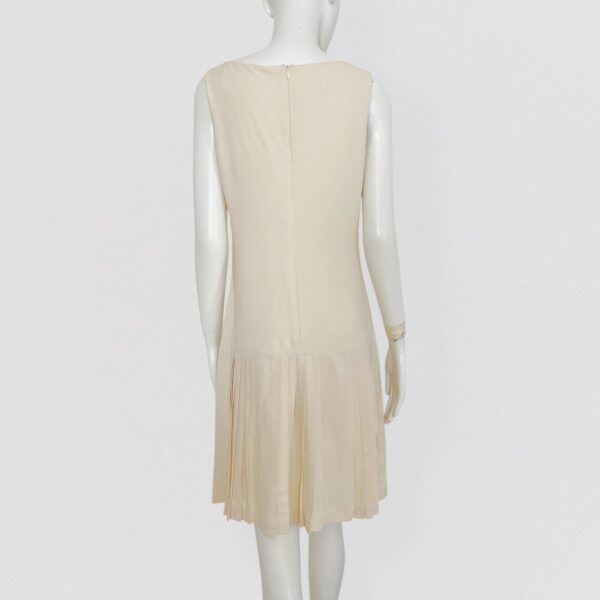 BYBLOS – White cream tennis style pleated dress - Image 3