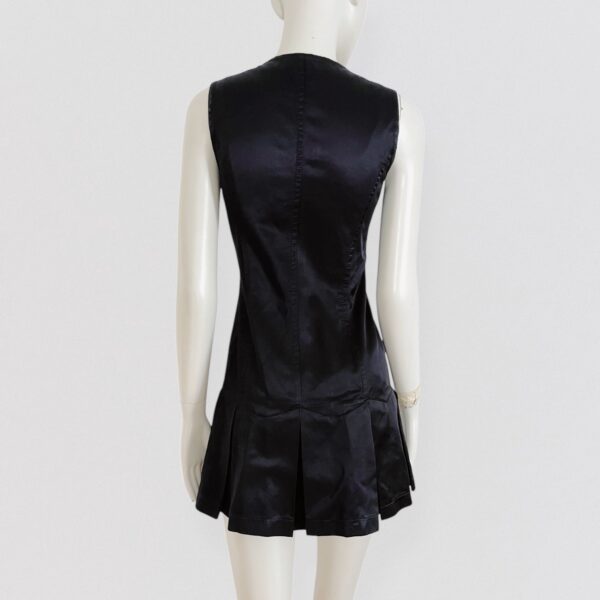 BYBLOS BLU – Black satin pleated mini dress - Image 4