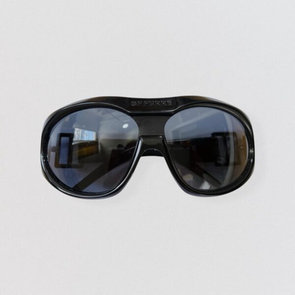 Vintage 00s Y2K GF FERRE Black shield sunglasses