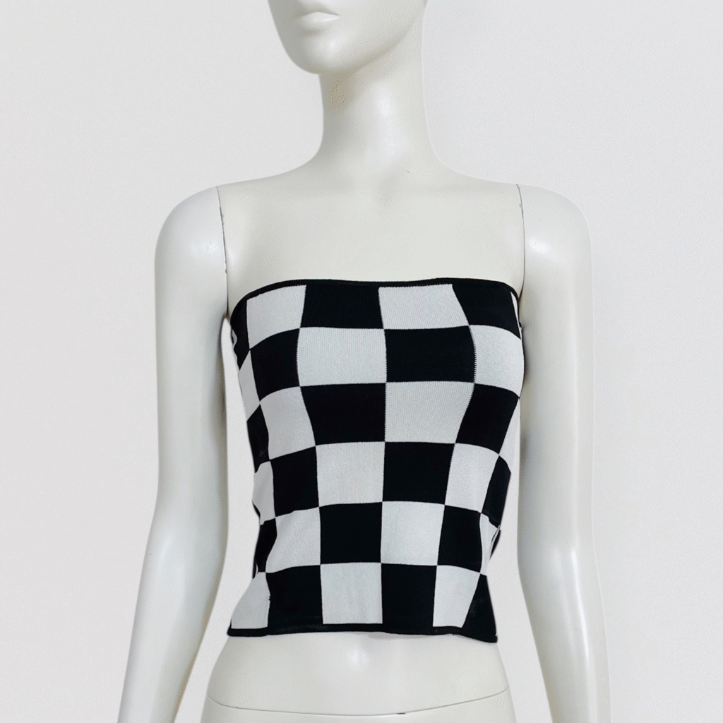ICEBERG – S/S 2001 checkerboard bustier top
