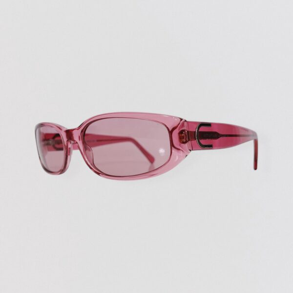 Vintage 00s EMANUEL UNGARO Pink rectangular sunglasses Y2K 2