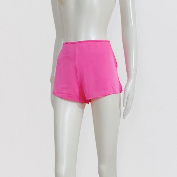 Vintage 00s LANVIN Neon pink silk mini shorts Y2K