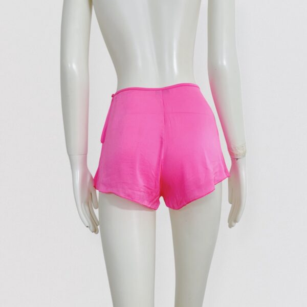 LANVIN – Neon pink silk mini shorts - Image 4