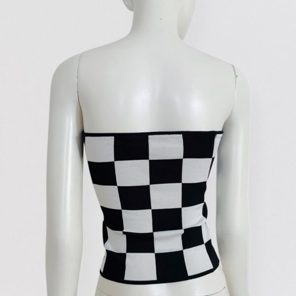 ICEBERG – S/S 2001 checkerboard bustier top - Image 3