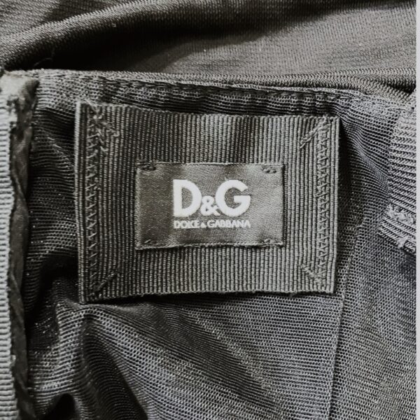 D&G – black draped mini dress - Image 6