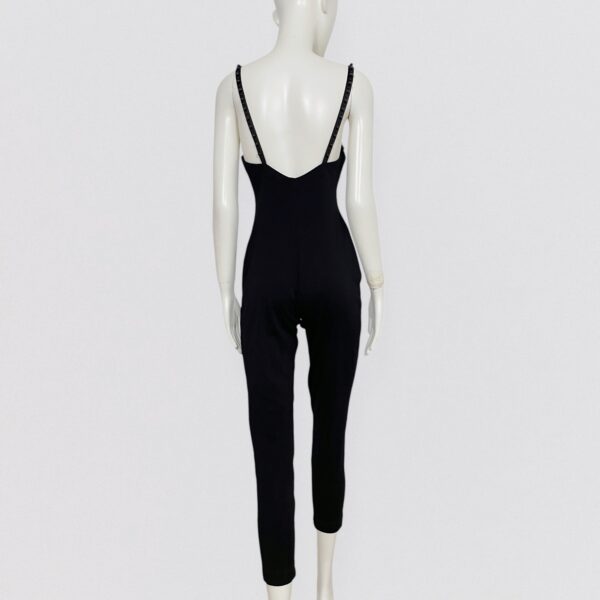 BYBLOS – black fitted jumpsuit with beaded details - Image 4