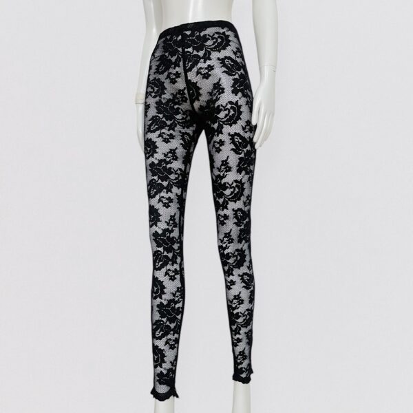 Vintage 90s GEORGES RECH Black lace leggings