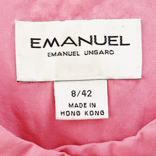 EMANUEL UNGARO – baby pink quilted silk cropped jacket - Image 8