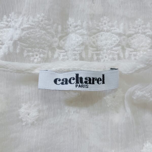 CACHAREL – Sheer embroidered white silk top - Image 5