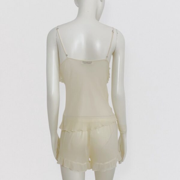 CHANTAL THOMASS – Cream silk co-ord top + shorts - Image 5