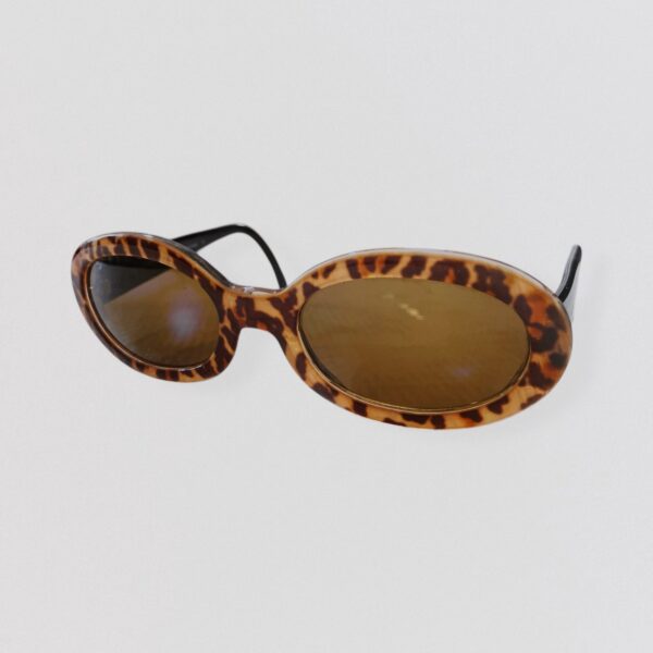 Vintage 00s LOLITA LEMPICKA Oval brown tortoiseshell retro sunglasses