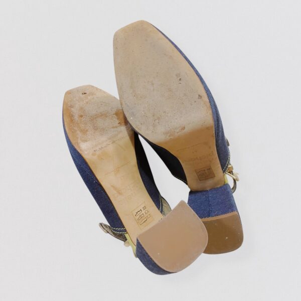AMELIE PICHARD – High heel denim mules with pocket & buckle Detail - Image 10