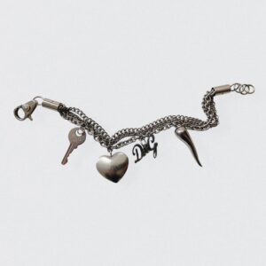 D&G vintage 00s Y2K Silver chain charm bracelet dolce and gabanna
