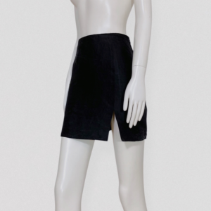 Vintage 00s DOLCE & GABANNA High-waisted black silk mini skirt